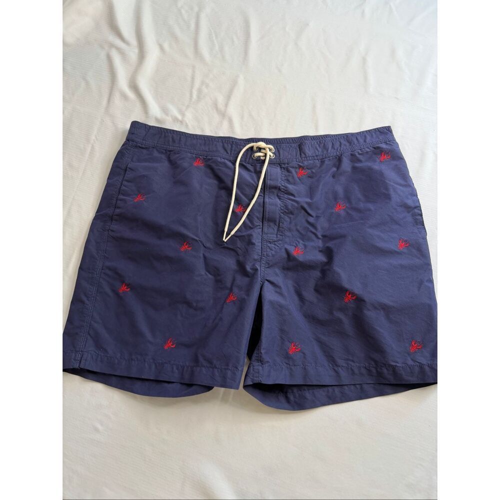 Polo By Ralph Lauren Men’s Vintage Navy Blue Lobster Swim Trunks Shorts Size XXL